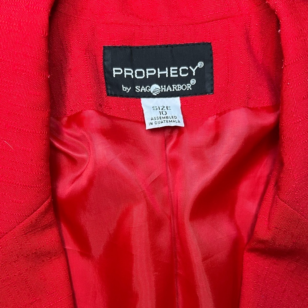 Vintage Prophecy by sag harbor Red Blazer with buttons - Picture 4 of 5